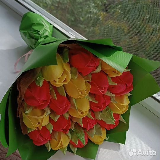 Букет из зефирных цветов