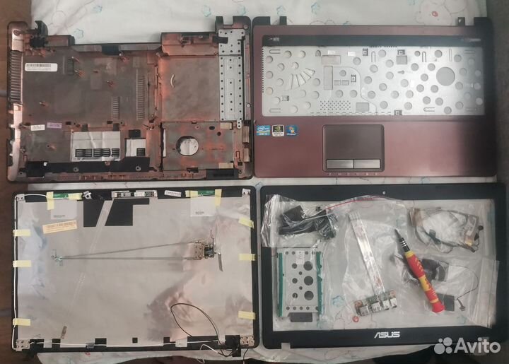 Разбор Asus k50, k55d, k52, a53, k53