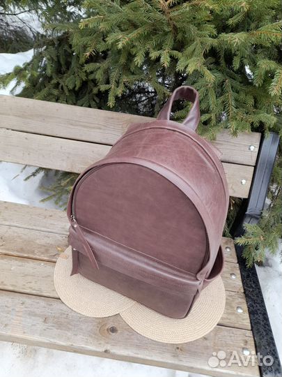 Кожаный рюкзак для фотоаппаратуры