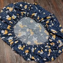 Простынь на резинке для овального матраса