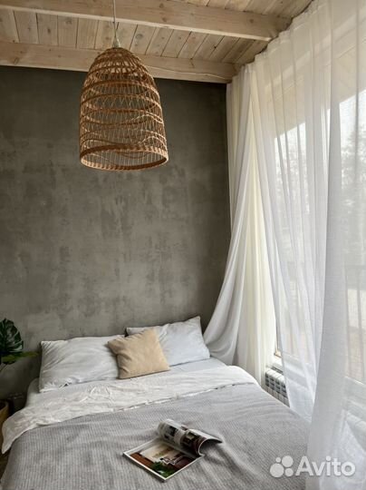 Плетеный абажур