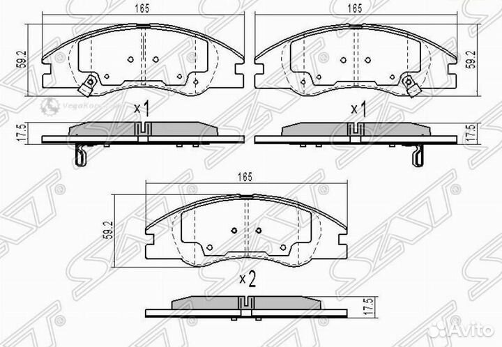 Колодки передние Kia Cerato ST581012FA20