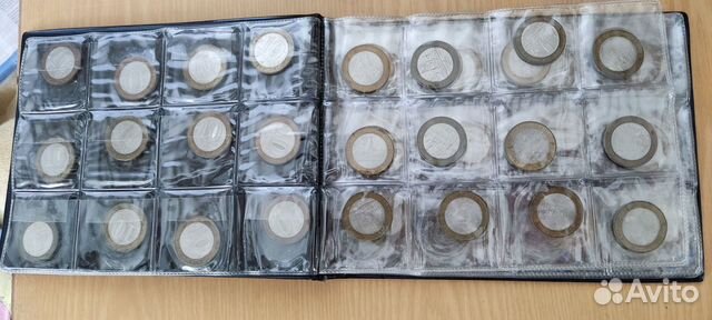 Альбом с биметаллическими 10 рублевками