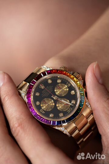Швейцарские часы Rolex Daytona Yellow Gold Rainbow