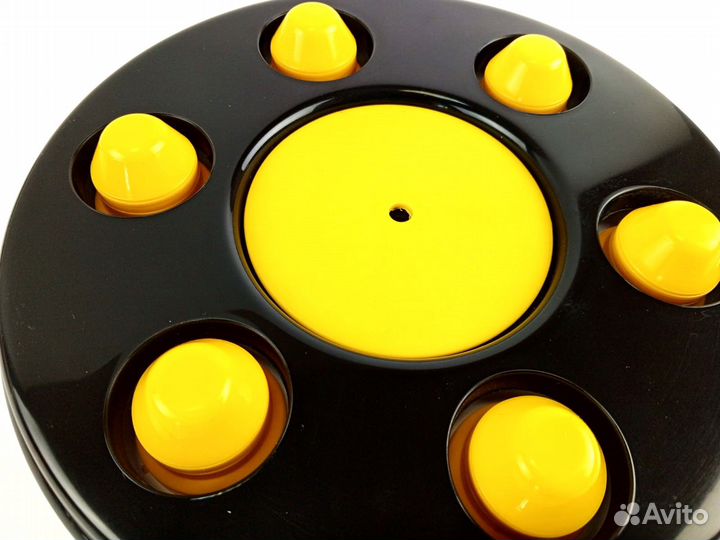 Колпаки газель черные с желтыми колпачками