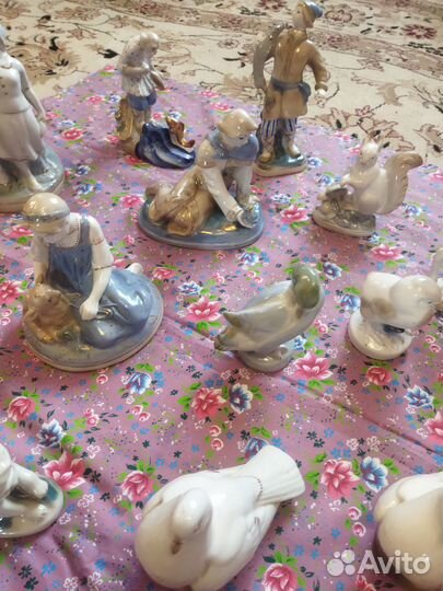 Статуэтки СССР, старая гжель