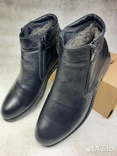 Ботинки зимние кожаные (Арт.58554)