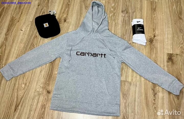 Худи Carhartt на флисе 3 цвета новые (Арт.21479)