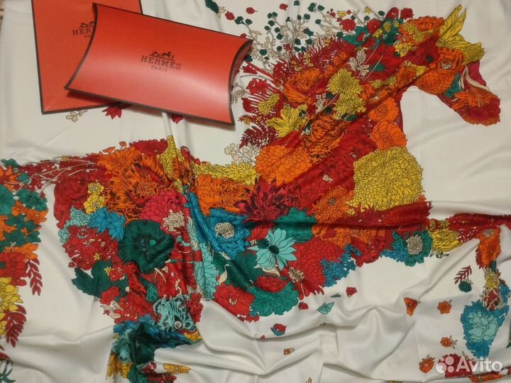 Шелковый платок hermes большой