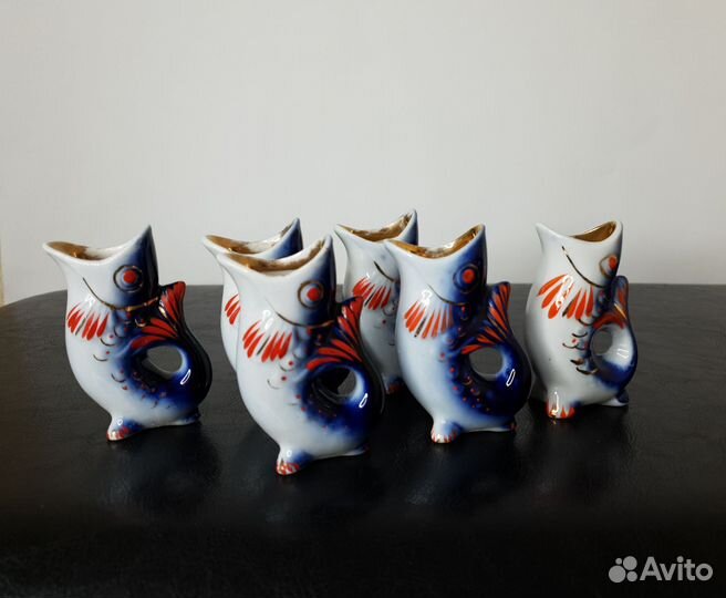 Фарфоровый кувшин СССР и стопки 