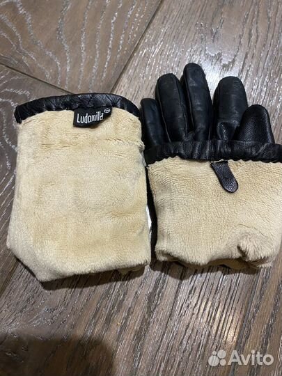 Перчатки женские кожаные новые размер 8.5