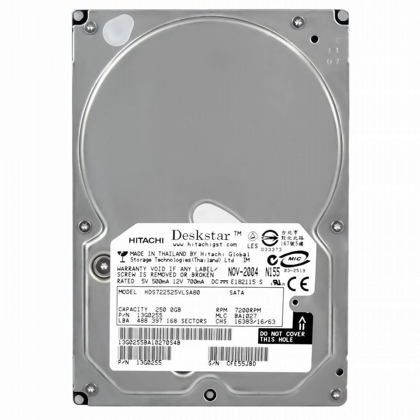 [HDS722525VLSA80] Жесткий Диск Hitachi 250gb Sata Hds722525vlsa80
