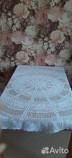 Филейная скатерть ручная работа