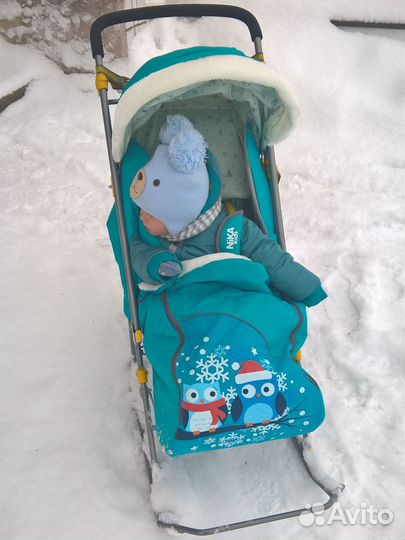 Санки-коляска детские складные Ника Детям 6