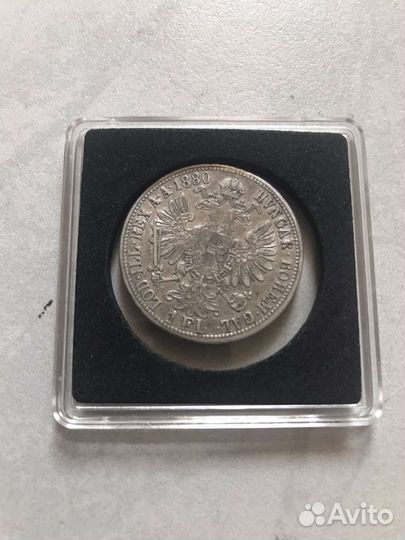1 флорин 1880 года. Франц Иосиф. Австрия Серебро