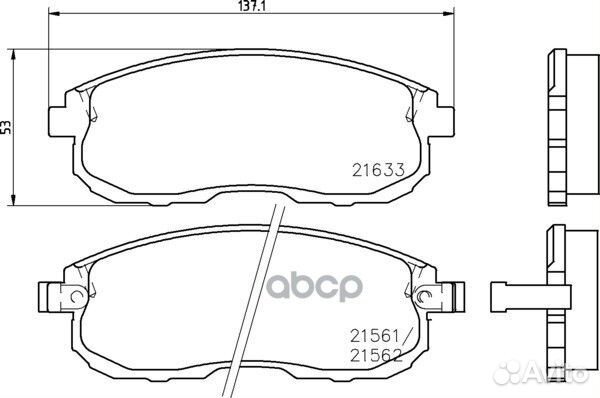 Колодки тормозные дисковые перед (PF-2201A)