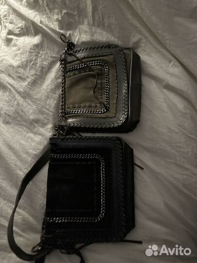 Сумка кожаная замшевая