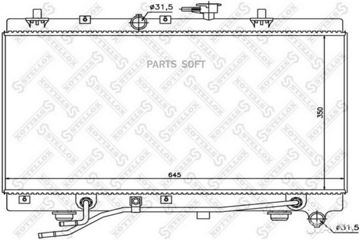 Радиатор KIA Rio 1.3i 8V 1.5i 16V 02-05