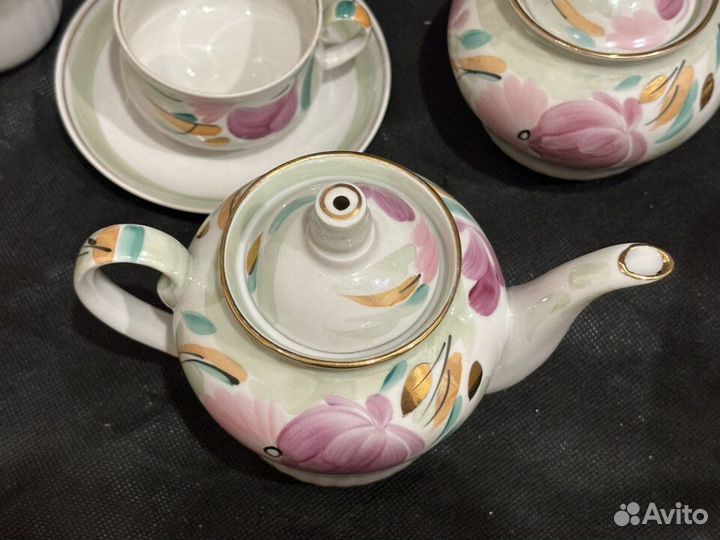 Винтаж сервиз чайный Дулёво новый