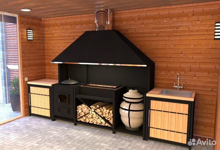 Барбекю комплекс, мангальная зона