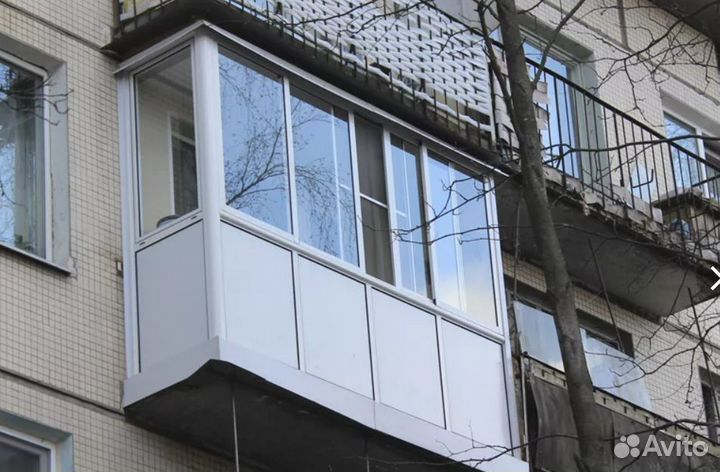 Застекление балкона алюминиевое