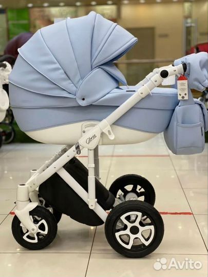 Коляска 2 в 1 Adamex Gloria Deluxe (экокожа)