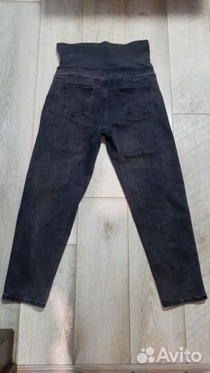 Джинсы для беременных мом L серый графит