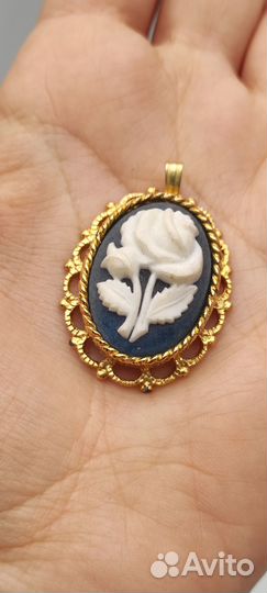 Подвес винтажный камея бакелит №28 108 Размер и со