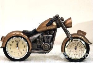 Часы мотоцикл с термометром