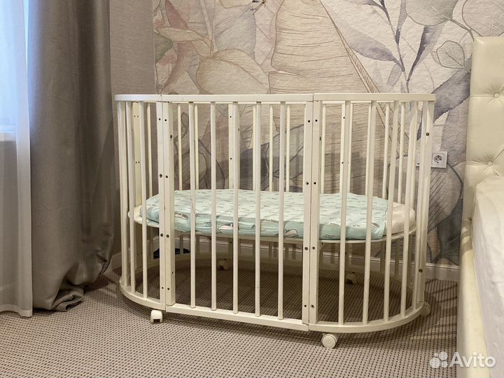 Детская кровать трансформер круглая овальная