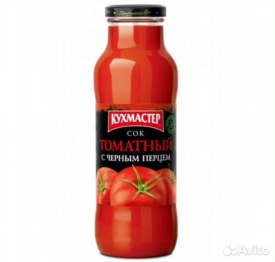 Сок Кухмастер Томатный с Чёрным Перцем с мякотью