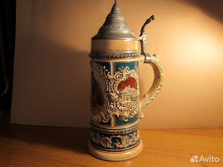 Старинная пивная кружка 1литр, Германия