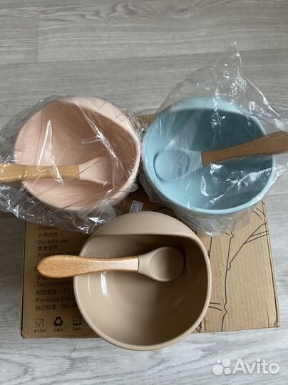 Детская силиконовая, бамбуковая посуда