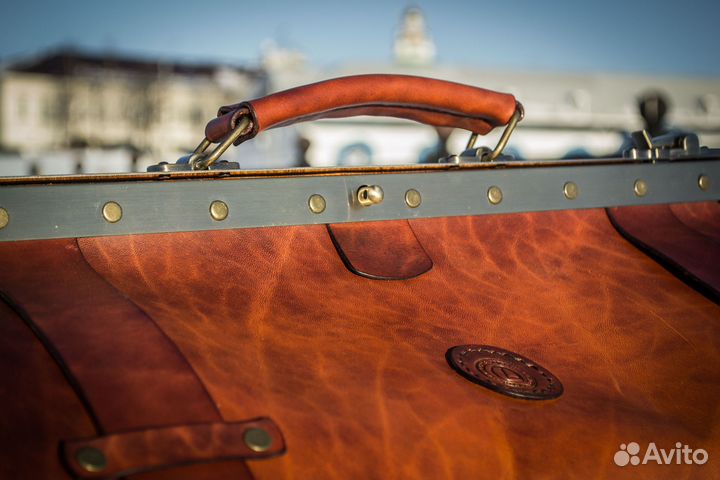 Саквояж кожаный ручной работы