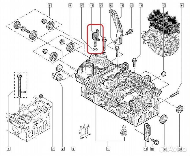 Клапан электромагнитный изменения фаз грм Renault