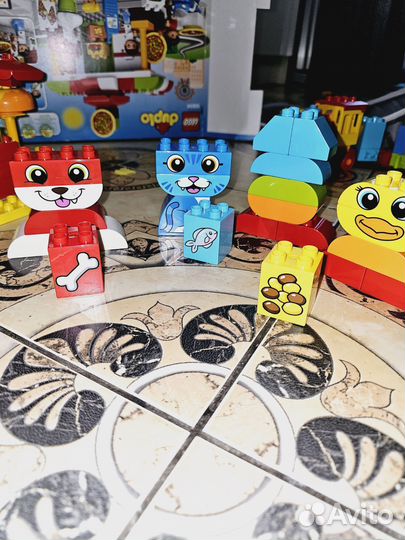Lego Duplo 2 в 1 поезд + набор LD звери