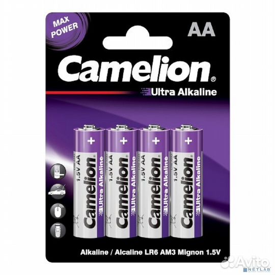 Camelion Ultra BL-4 LR6 (LR6-BP4UT, батарейка 1.5В