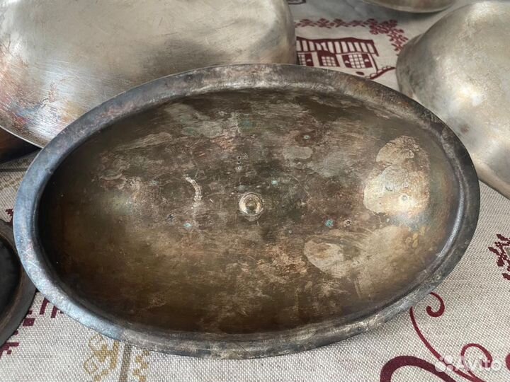 Крышки -клош мельхиоровые 