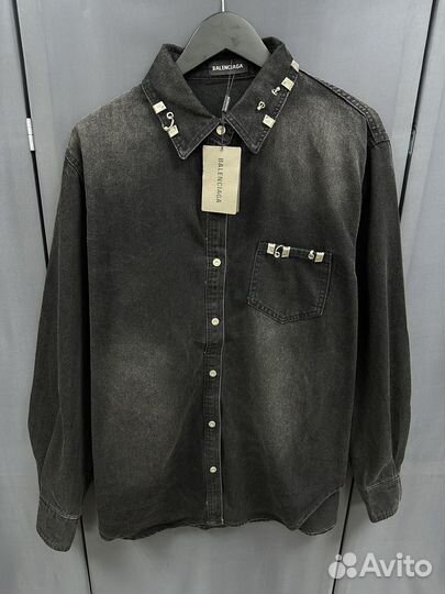 Рубашка Balenciaga oversize с пирсингом (унисекс)