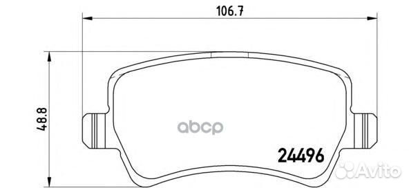 Колодки тормозные дисковые зад P24078 Brembo