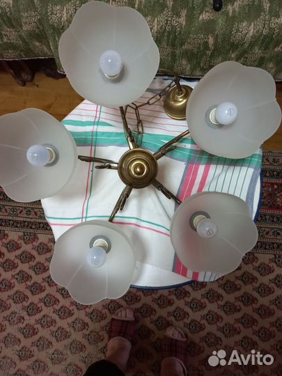 Люстра потолочная подвесная бу
