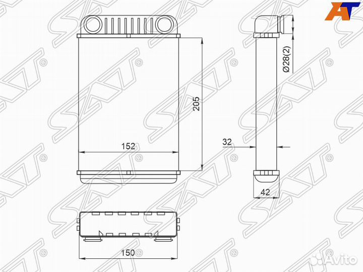 Радиатор отопителя салона chevrolet aveo 11- /OPE