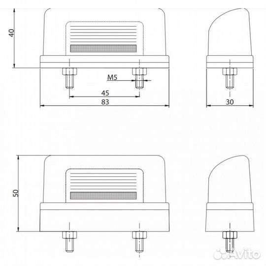 Подсветка номера прицепа