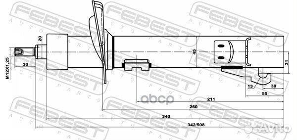 Амортизатор передний комплект GAS.twin tube 211