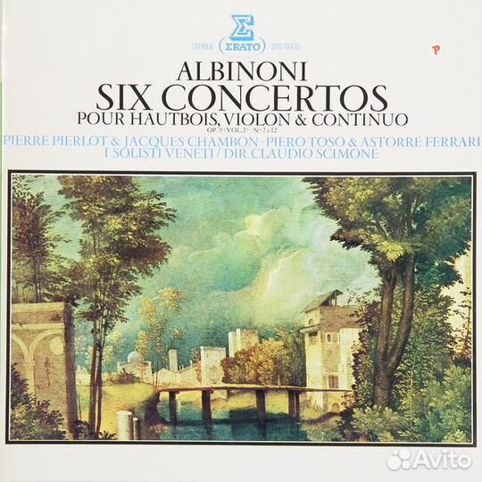 Винтаж - albinoni: SIX concertos pour hautbois, vi