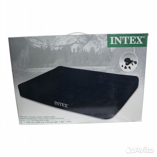 Надувной матрас super-tough, queen 152x203x25 см