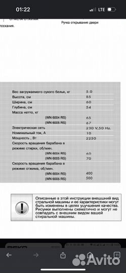 Стиральная машина бу beko 5 кг