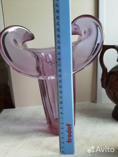 Ваза из цветного стекла винтаж