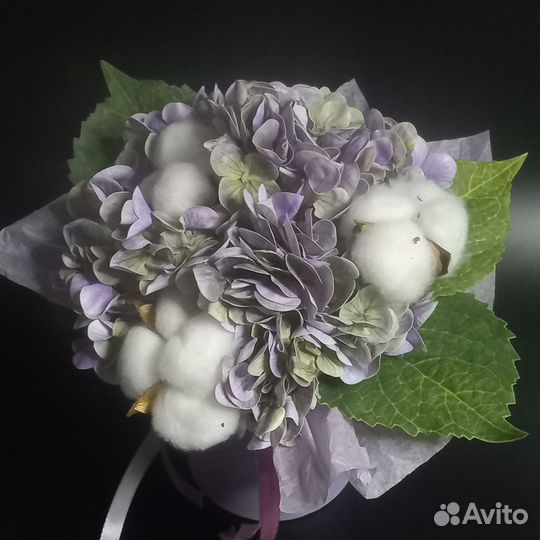 Гортензия с хлопком