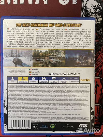 Snowrunner ps4 диск